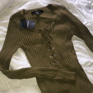 Sweater/Bodysuit Tie Up Front